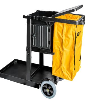 Janitorial Cleaning Cart - With Locking Cabinet Large