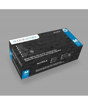DuraCore Black Nitrile Gloves Industrial - 6 Mil 100 Pcs/Box Powder-Free