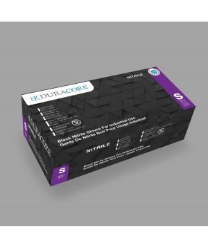 DuraCore Black Nitrile Gloves Industrial 6 Mil 100 Pcs/Box Powder-Free